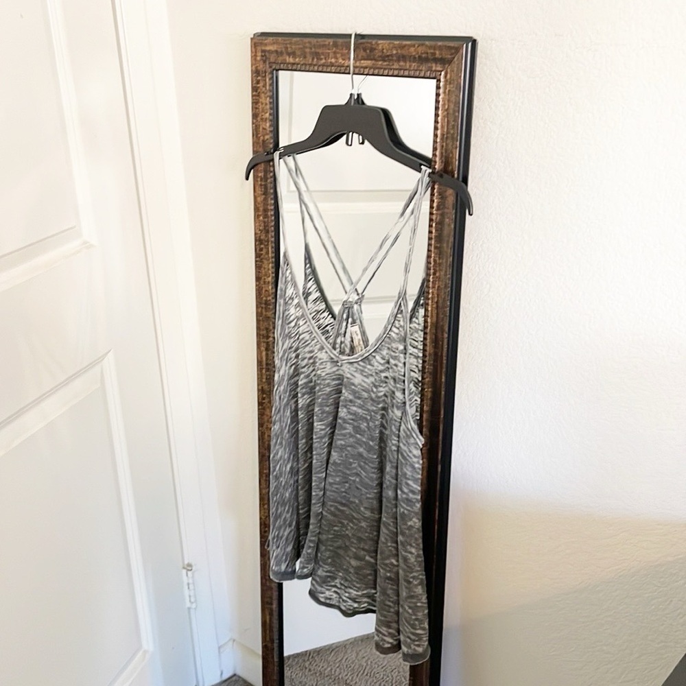 We The Free gray burnout top